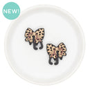 Leopard Bow Stethoscope Focal Bead 29x25mm (Package of 2)