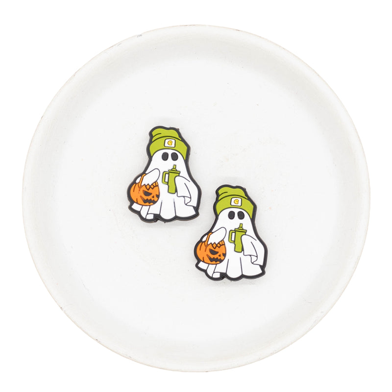 Ghost w/Beanie & Tumbler Silicone Focal Bead 29x22mm (Package of 2)