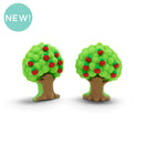 3-D Apple Tree Silicone Focal Bead 28x22x18mm (Package of 2)