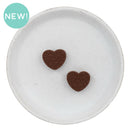Leaf Embossed Brown Heart Silicone Focal Bead 18x21mm (Package of 2)