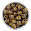 Leopard & Sunflower Silicone Beads 15mm (Package of 10)