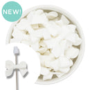 White Bow Bead 33x25mm (Package of 5)