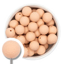 Embossed Champagne Silicone Beads 15mm (Package of 10)