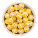 Iridescent Yellow Gingham Beads 16mm (Package of 10)