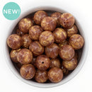 Antique Gold Shimmery Liquid Effect Marble Beads 16mm (Package of 10)