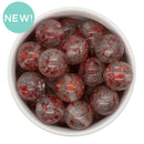 Clear w/Red Cupid & Heart Sequin and Silver Glitter Filled Beads 20mm (Package of 10)