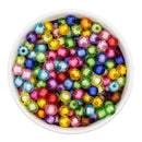 Translucent Pumpkin w/White Core 8mm Bead Mix (Package of Approx. 180 Beads)