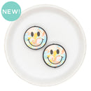 Tie Dye Smiley Face Silicone Focal Bead 31mm (Package of 2)