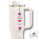 Snowflake Double Jump Ring Ends Beadable Bar - Add to your project of choice! (Package of 1)