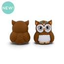 3-D Owl Silicone Focal Bead 31x27x16mm (Package of 2)