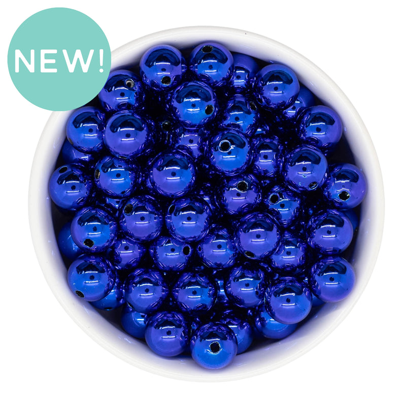 Royal Blue UV Shine Beads 12mm (Package of 20)
