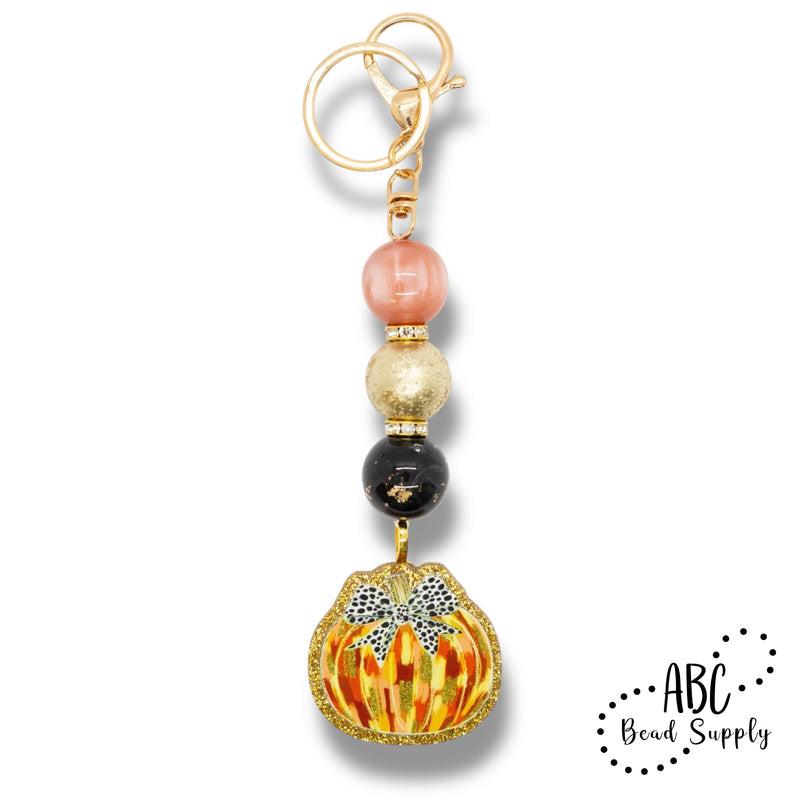 Gold Brushstroke Pumpkin Acrylic Accent 43x44mm (Package of 1)