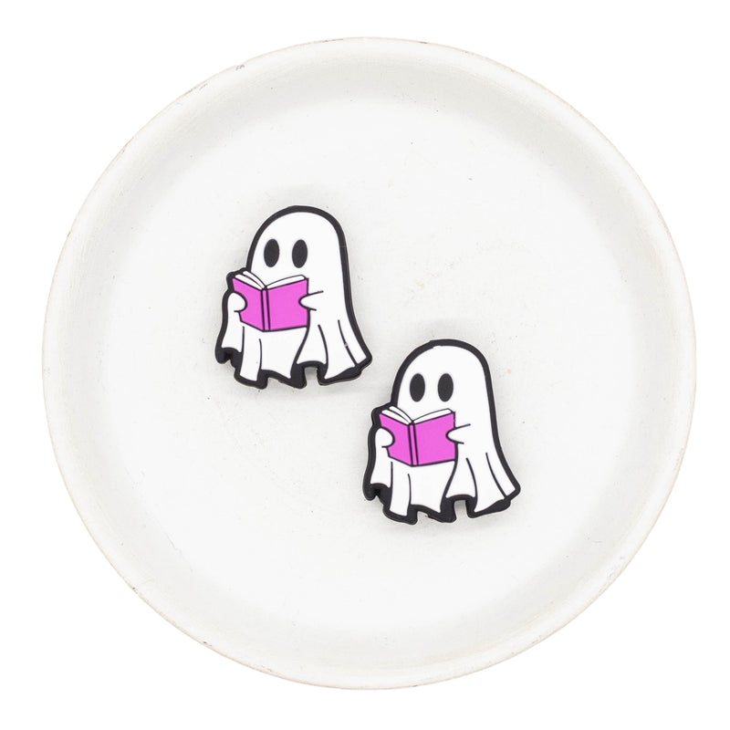 Reading Ghost Silicone Focal Bead 30x25mm (Package of 2)