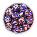 Patriotic Mosaic Rhinestone Beads 20mm (Package of 10)