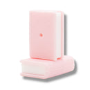 3-D Powder Pink Book Silicone Focal Bead 27x21x9mm (Package of 2)