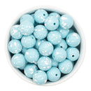 Aqua w/White Splatter Beads 16mm (Package of 10)