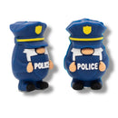 3-D Police Gnome Silicone Focal Bead 31x20x16mm (Package of 2)