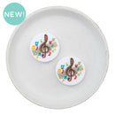 Music Notes Silicone Focal Bead 30mm (Package of 2)