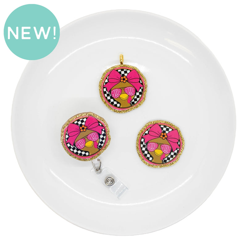 Turkey w/Pink Bow & Sunglasses Acrylic Accent 44mm (Package of 1)