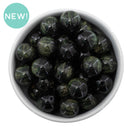 Black w/Gold Glitter Beads 16mm (Package of 10)