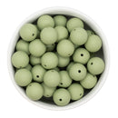 Sage Green Silicone Beads 15mm (Package of 10)