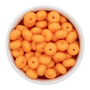 Tangerine Silicone Abacus Beads 8x14mm (Package of 10)