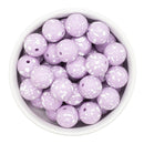Lavender w/White Splatter Beads 16mm (Package of 10)