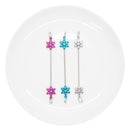 Snowflake Double Jump Ring Ends Beadable Bar - Add to your project of choice! (Package of 1)