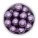 Deep Lilac Pearl Beads 20mm (Package of 10)
