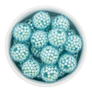 Robin Egg Pebbled Illusion Rhinestone Beads 20mm (Package of 5)