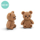3-D Teddy Bear Silicone Focal Bead 28x22x16mm (Package of 2)