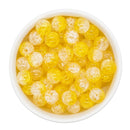 Yellow & Clear Duo Crackle Beads 12mm (Package of 20)