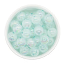 Mint Blue Iridescent Bubble Beads 16mm (Package of 10)