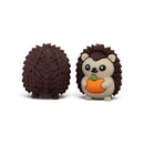3-D Hedgehog Holding a Pumpkin Silicone Focal Bead 28x25x18mm (Package of 2)