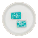 Expensive and Difficult Silicone Focal Bead 29x19mm (Package of 2)