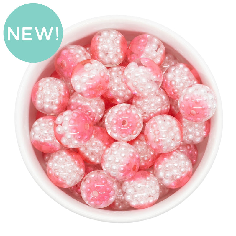 Pink Suspended Pearl Cluster Beads 16mm (Package of 10)