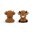 3-D Highland Cow Silicone Focal Bead 27x24x14mm (Package of 2)