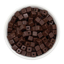 Espresso Solid Square Beads 8mm (Package of Approx. 35 Beads)