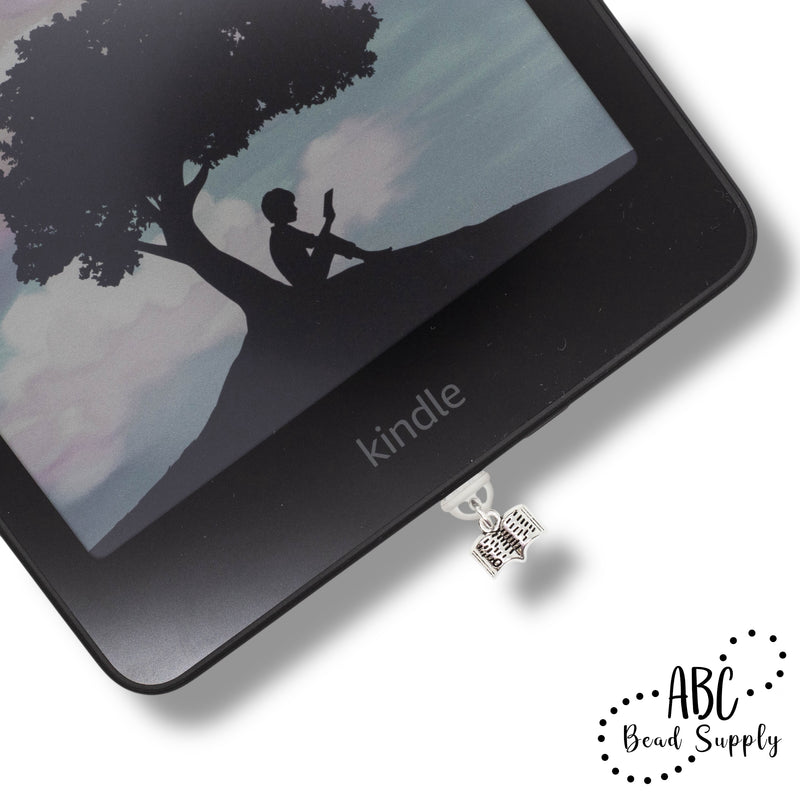 Silver Open Book Charm 10x12mm (Package of 5)