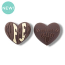 3-D But First Coffee Heart Silicone Focal Bead 29x25x17mm (Package of 2)
