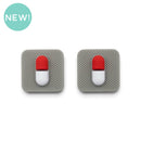 3-D Pill Blister Silicone Focal Bead 25x25x12mm (Package of 2)
