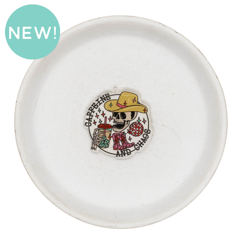 Caffeine and Chaos Acrylic Accent w/Hole 35mm (Package of 1)