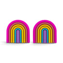 Brights Rainbow Silicone Focal Bead 30x29mm (Package of 2)