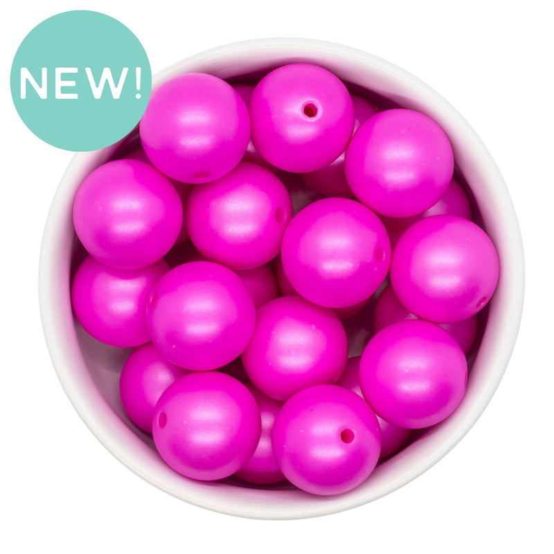 Bright Pink Matte Beads 20mm (Package of 10)
