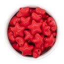 Red Solid Star Bead 21mm (Package of 5)