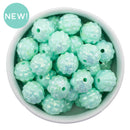 Mint Green Iridescent Oblong Multifaceted 16x17mm (Package of 10)