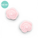 3-D Light Pink Rose Silicone Focal Bead 20mm (Package of 2)