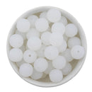 Milky White Transparent Spiral 15mm Silicone Beads (Package of 10)