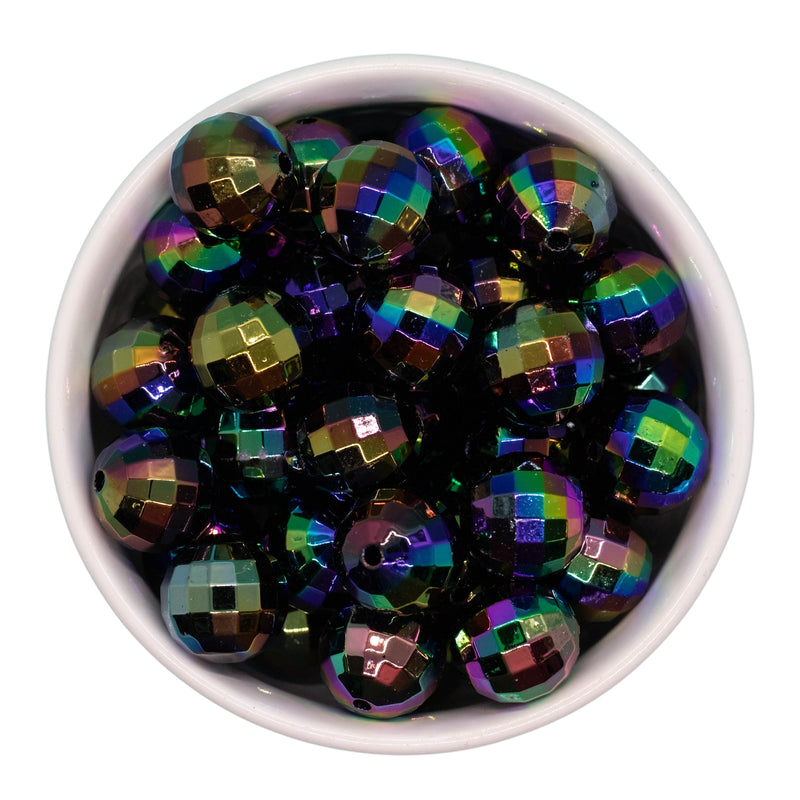 Black Iridescent Disco Beads 16mm (Package of 10)