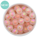 Sherbet Iridescent Satin Finish Color Core Beads 16mm (Package of 10)